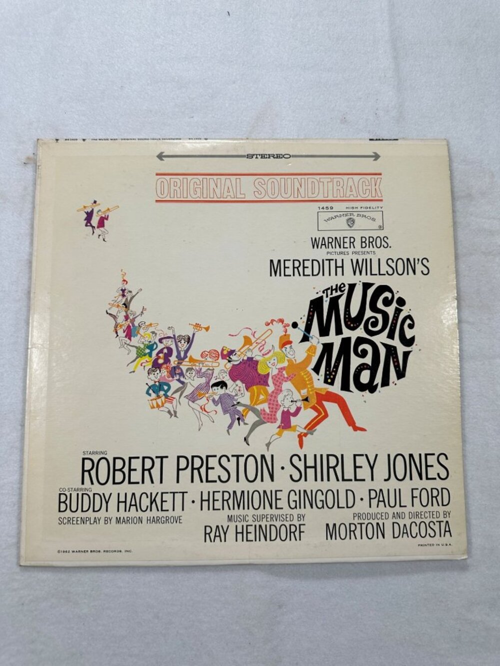 The Music Man Original Soundtrack LP 1962 Warner Vinyl Stereo Musical Classic